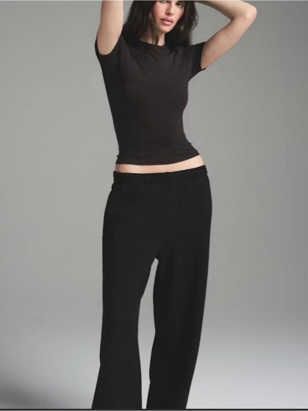 SKIMS Black Straight-leg Lounge Pants